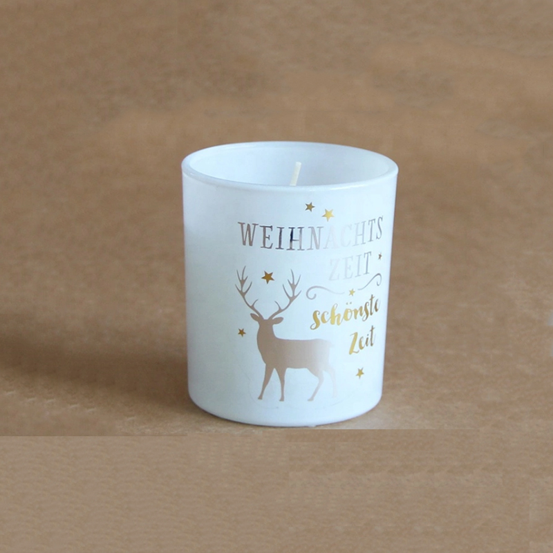 Free samples supply UK 7*8cm Christmas scented candles manufacturer own brand logo